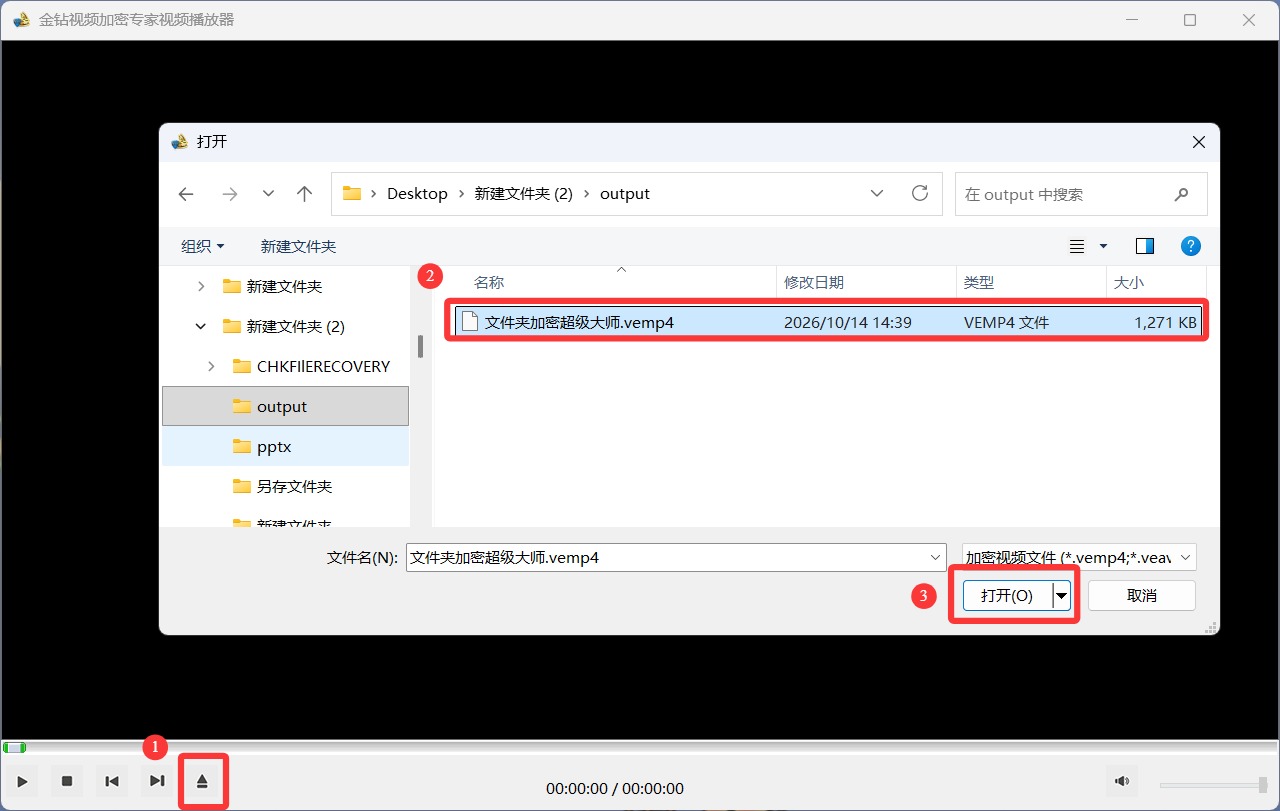 选择加密视频