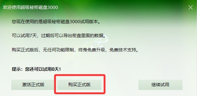 购买正式版